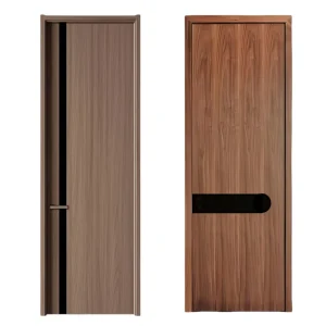 HDF Solid Wood Interior Door Waterproof Anti-Termite Soundproof Minimalist Hotel Door