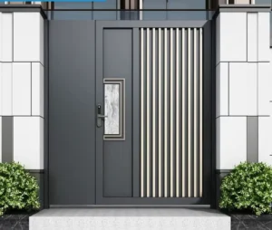 Light Luxury Villa Outdoor Entrance Door with Carved Cast Aluminum, Explosion-Proof and Soundproof Features
