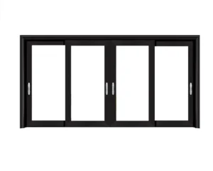 Heavy-Duty Aluminum Alloy Heat-Insulating Waterproof Tempered Double-Glass Sliding Door for Hotel or Villa