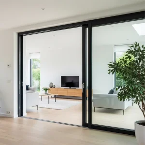 Heavy-Duty Aluminum Alloy Lift-Slide Door with Glass for Villas and Hotels