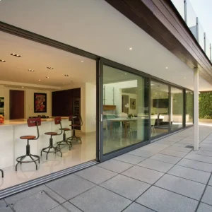 Heavy-Duty Aluminum Alloy Manual Sealed Partition Sliding Door with Panoramic Glass for Home, Villa, Balcony, Courtyard, and Outdoor Use