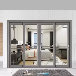 Heavy-Duty Aluminum Alloy Sliding Screen Door with Thermal Insulation and Stainless Steel, for Balcony, Living Room, Kitchen, or Entrance