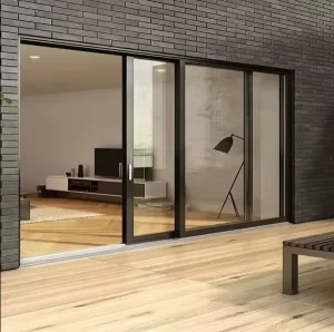 Heavy Duty Aluminum-Frame Patio Sliding Door with Double Tempered Glass