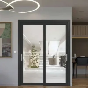 Heavy-Duty Aluminum Sliding Glass Door Narrow Slim Frame Interior Living Room