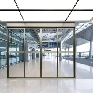Heavy-Duty Automatic Telescopic Sliding Door for Airport Terminal Double-Leaf Overlapping Door with Radar Sensor System