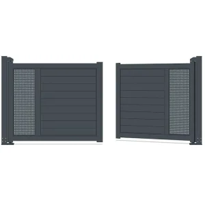 Heavy Duty Corrosion-Resistant Aluminum Swing Gate Powder-Coated Finish for Villa Garden or Commercial Use