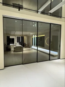Heavy-Duty Foldable Multi-Track Aluminum Sliding Patio Door Double-Glazed Glass CE Certified
