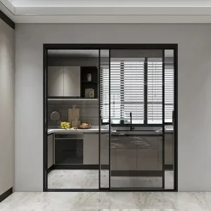 Heavy-Duty Narrow Slim-Frame Aluminum Sliding Glass Door for Living Room