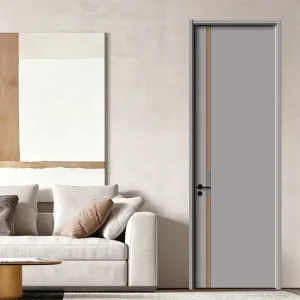 Heavy-Duty Paint-Free Composite Wooden Indoor Swing Door for Offices, Housing, and Hotels with OEM Customization