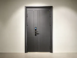 Heavy-Duty Security Door with Multipoint Locking System Anti-Pry Design Sound Insulation Fire-Resistant Outdoor Use