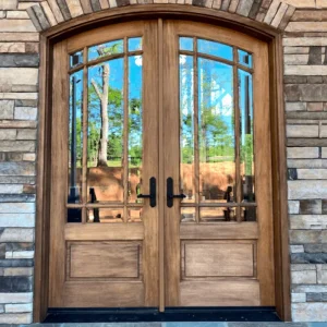 Heavy-Duty Solid Wood Front Entrance Door for Villas and Houses Weather-Resistant Security Door