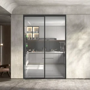 Heavy-Duty Thermal Break Aluminum Sliding Door with Reinforced Frame for Living Rooms, Balconies, and Commercial Buildings