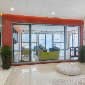 Heavy Duty Weatherproof Soundproof Commercial Sliding Aluminum Storefront Door