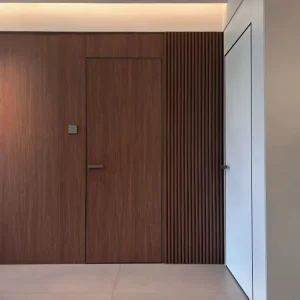 Hidden Flush Interior Wooden Door with MDF Surface Panel, Sound Insulation, Custom Sizes and Styles, Complete Hardware