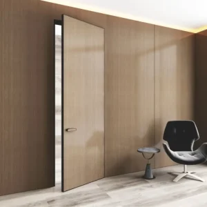 Hidden Solid Wood Interior Door with Adjustable Concealed Hinges