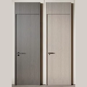 Hidden Wall Flush Frameless Invisible Solid Wood Bedroom Door, Side Opening, Finished