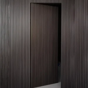 Hidden Wood Interior Room Door, Frameless Invisible Grill Door for House or Villa