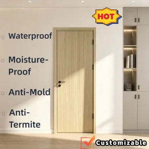 High-Density Zero-Formaldehyde WPC Flush Anti-Mold Moisture-Resistant Interior Door