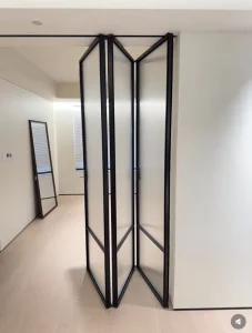 High End Minimalist Modern Design Aluminum Alloy Windproof Sliding Folding Door for Kitchen Bedroom Living Room Villa