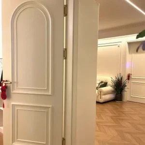 High Gloss Baking Painted Door Modern Interior Door Waterproof Soundproof for Villa Hotel Apartment