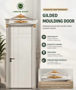High-Gloss Baking-Painted Modern Interior Door with Waterproof Soundproof Finish for Villas, Hotels, Apartments, Hospitals, and Bedrooms