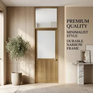 High-Hardness Extruded Aluminum Narrow Door Frame Custom Logo Neutral Pack