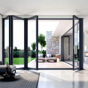 High-Insulation Heat-Preserving Windproof Broken Bridge Aluminum Entry Sliding Folding Double Door