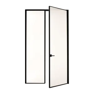 High Material Customize Single Glass House Swing Door Toilet Interior Anti Peeping Scrub Bathroom Swing Door