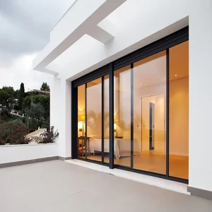 Aluminum Alloy Sliding Door for Balcony, Entryway, Villa, and Hotel Interior or Exterior Use