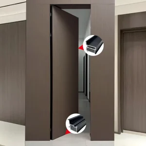 High Quality Aluminum Invisible Concealed Door Frame Less Hidden Interior Finished Bathroom Bedroom Solid Wooden Door Profile