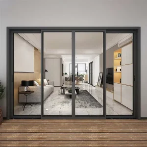 High Quality Heavy Duty Aluminum Sliding Glass Door Exterior Narrow Slim Frame for Interior Living Room