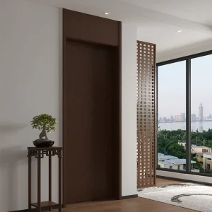 High Quality House Interior Solid Wood Walnut Wood Single Door Simple Design for Bedroom Office Living Room Dressing Room