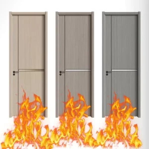 High Quality Indoor Fireproof Modern Style Moisture-Proof Waterproof Solid Wood Interior Doors for Hotels