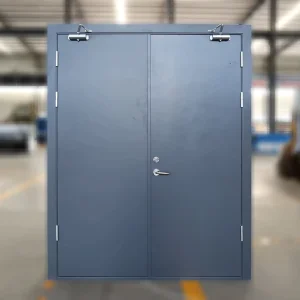 High Quality Modern Double Swing Exterior Steel Hospital Door with UL Certificate, 90-Minute Fire Rated