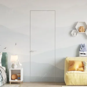 High Quality Modern Flush Hidden Interior Solid Wooden Soundproof Bedroom Door