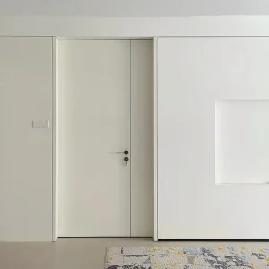 High Quality Modern Invisible Design Frameless Wood Interior Hidden Doors White Invisible Door Partition Doors