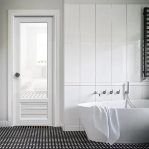 High Quality Modern PVC Waterproof Manual Swing Toilet Bathroom Doors with Finished Surface for Hotel Use