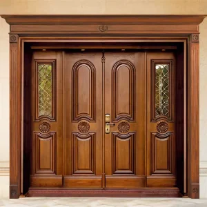 High-Quality Modern Solid Wood Main Entrance Door for Houses and Villas