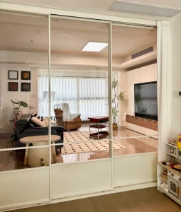 High Quality Smooth Silent Aluminum Alloy Slide Rail Ultra Narrow Border Thermal Insulation Interior Bedroom Glass Sliding Door