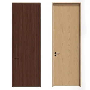 High-Strength Aluminum Alloy Frame Solid Wood Interior Door, Weatherproof and Moisture-Proof, for Dining Rooms and Living Rooms