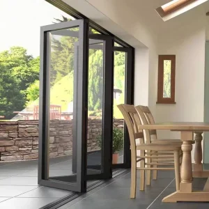 High-Strength Broken Bridge Aluminum Heavy-Duty Folding Door with Thermal Insulation for Balcony, Patio, and Commercial Space
