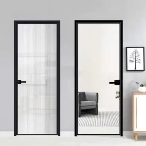 Aluminum Sliding Swing-Out Metal French Door for Bathroom
