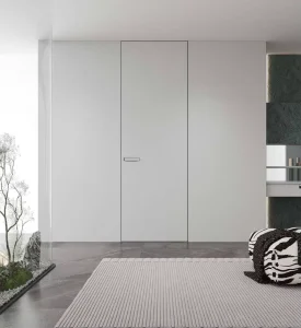 High end Luxury Hidden Solid Wood Doors Soundproof Invisible Design Minimalist for Bedroom Living Room Villa Apartment Interior