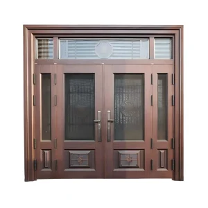High-end Security Zinc Alloy Entry Door With Unique Custom Design Villa Factory Zamak Door Fire Rated Caribbean