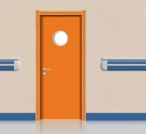 Hospital Fireproof Steel Door Sound Insulation Push-Pull Opening Customized