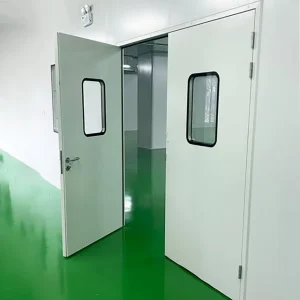 Hospital Stainless Steel Double Swing Door for Operation Rooms Medical Use Negative Pressure Windproof