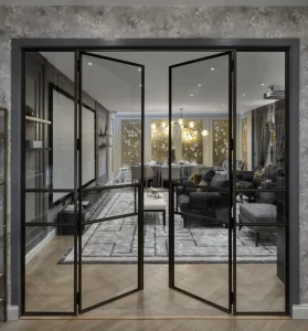 Hot-Rolled Steel Double Swing Doors Rust and Corrosion Resistant for Commercial and Residential Use