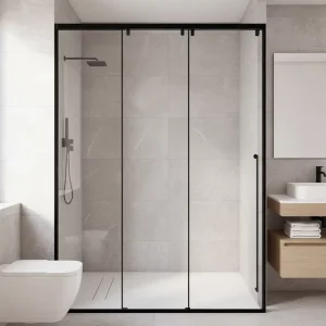 Hotel Apartment Bathroom Sliding Door Frameless Shower Enclosure Walk-In Glass Partition Shower Screen