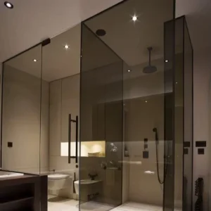 Hotel Bathroom Raindrop Tempered Glass Walk-In Sliding Shower Door