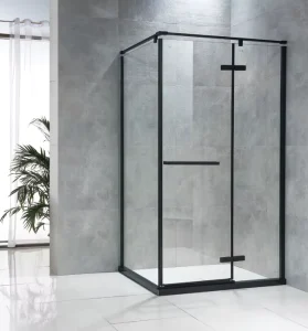 Hotel Double Bypass Soft Close Bathroom Tempered Glass Shower Room Screen Stainless Steel Sliding Glass Shower Door